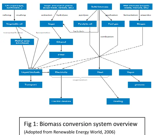 Table 1: Biomass feedstock for power generation 