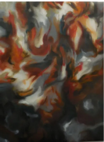 Fig 1. Tumbling Down, Oil on Canvas, 2015 