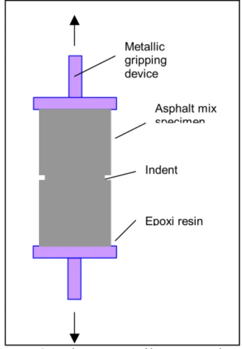 Figure 2: Direct Tensile Test scheme. 