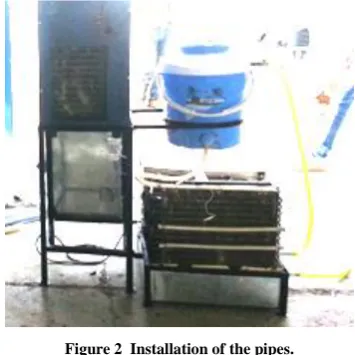 Figure 2  Installation of the pipes. 