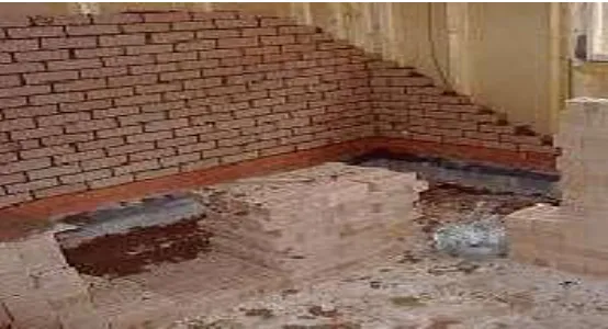 Fig. Shows the bricks, made up of recycled material 