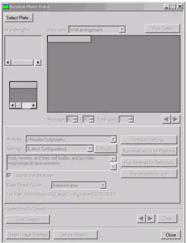 Figure 5-1 Review Plate Data dialog box with no plates selected
