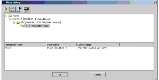 Figure 5-6 Plate Dialog showing query retrieval