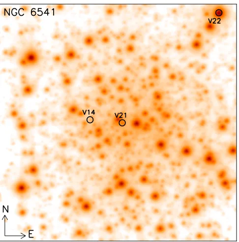 Fig. 25. Finding chart for the globular cluster NGC 6541. The imageused corresponds to the reference image constructed during the reduc-tion