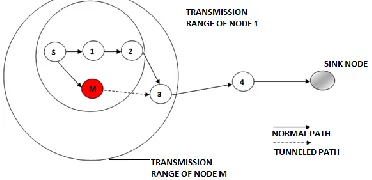 Fig 6:  Hidden Wormhole Attack 