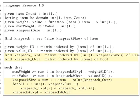 Figure 3.7: After representation selection, in a channelled model.