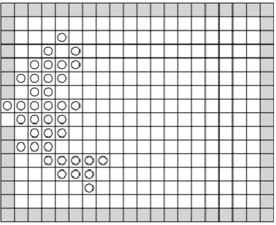 Figure 11 A snapshot of the simulation of a CA model (Figure from the study of Varas et al