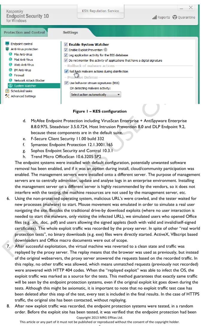 Figure 1 – KES configuration