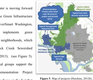Figure 5. Map of projects (Hawkins, 2012b). 