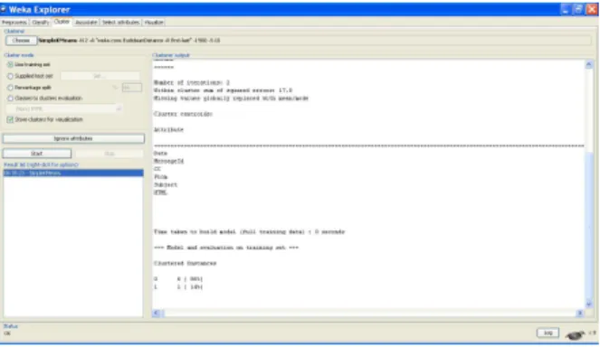 Figure 4.9: Weka explorer showing Preprocessor output 