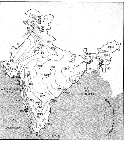 Figure 3: Spatial variation in precipitation pattern over the country  17