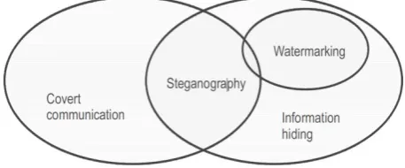 Figure 1.1: Relationship between steganography and related fields. 