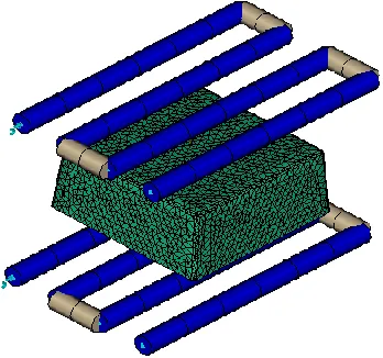 Figure 5 Component and Cooling Channel Placement 