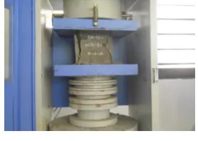 Fig.II Testing of Pond ash concrete cube 