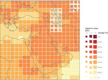 Figure 1. Percentage change in average annual temperature by 2100 from 1960-1990 baseline climate, averaged over 21 CMIP3 models