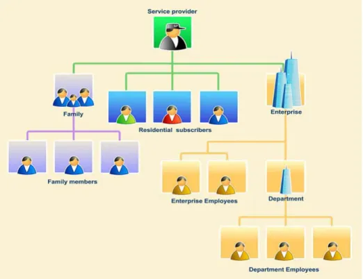 Figure 9 – MINDBill Accounts Hierarchy 