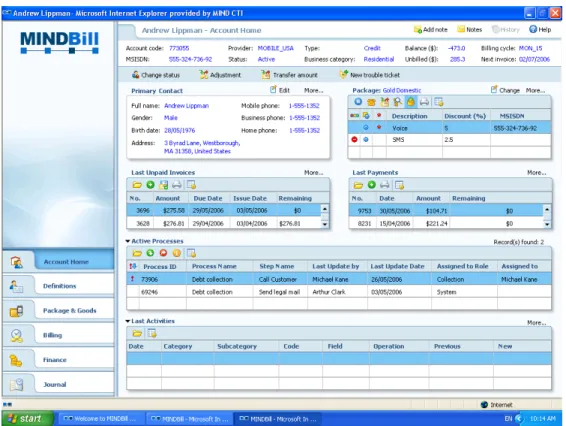 Figure 4 – WebCSR home page  Order Management 