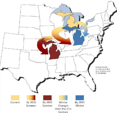 Figure 11: Expected Change in Michigan Climate (Source: Union of Concerned Scientists) 