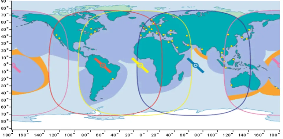 Figure 1.1: Coverage map of Inmarsat (Source: [4]) 