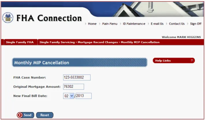 Figure 12: Monthly MIP Cancellation page 