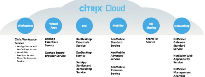 Figure 3: Citrix Cloud services portfolio (July 2017) 
