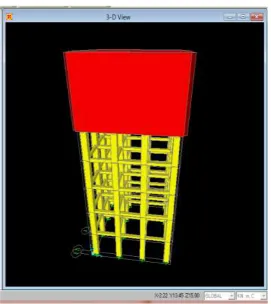 Figure 4- 3D view of tank modeled in sap 2000 
