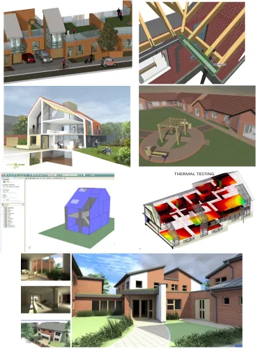 Figure 6. Illustrates various projects undertaken with BIM, demonstrating different assessment and analysis tasks in design 