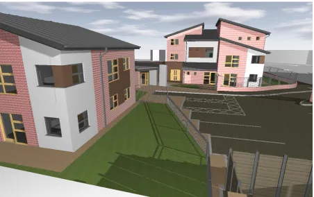 Fig 7: Shows a scene from the BIM model of the Broom Lane project  