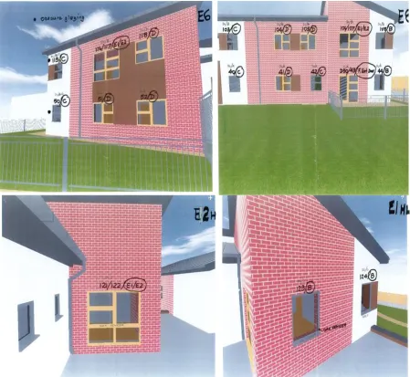Figure 8: Shows the coded communication between the procurement manager, sub-contractor and the site  manager for the procurement and installation of the window frames  