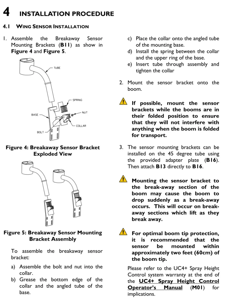 Figure 4: Breakaway Sensor Bracket  Exploded View 