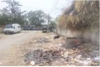 Fig 1 Waste scattering in front of 