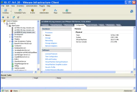 Table 1: Measurements to monitor in the “esxtop” tool and the VI Client tool for memory issues 