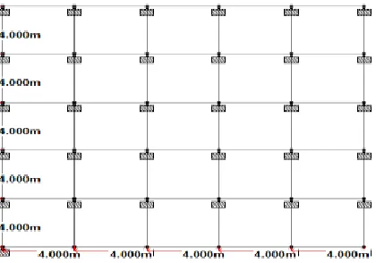 Fig 1: Plan of proposed structural frame 