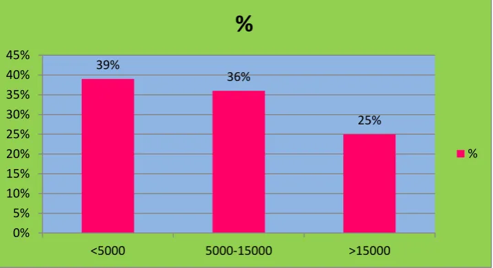 Figure 5:  Distribution of people in terms of their income 