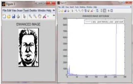 Fig 4.Feature extracted image using EUCLBP and its histogram 