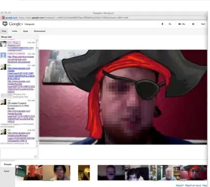Figure 4: Synchronous collaboration via Google Plus Hangouts 
