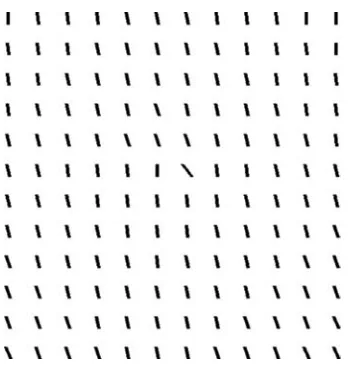 Figure 6.participants detected 1 tilted line, shown here with a backgroundshift of 2 Example of stimulus using in Experiment 3, where-.