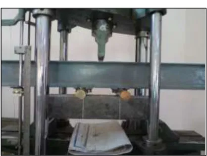 Fig. 3: Compressive strength testing machine. 