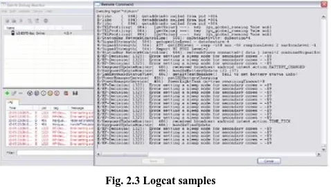 Fig. 2.3 Logcat samples 