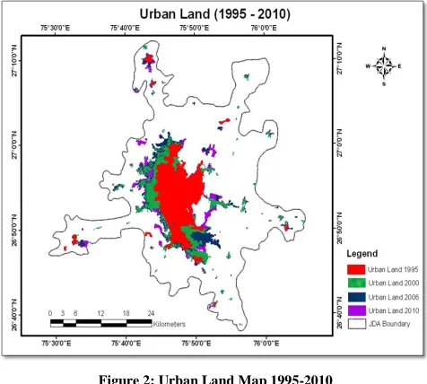 Figure 3: Showing the Extent of Land Use Change 