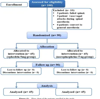 Figure (1).  Flow chart of the patients enrolled in the study 