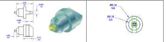 Figure (3):- Schematic representation of the three-sided diamond pyramid, or Berkovich tip