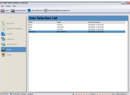 Figure 4-6 Accessing User Actions Logging On and Off the System