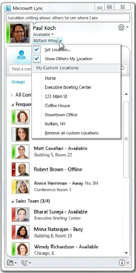Figure 3: Custom location information 