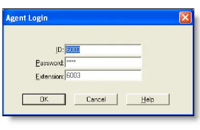Figure 2.  Agent Login dialog box