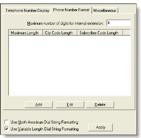 Figure 12.  Phone Number Format tab