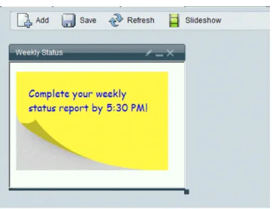 Figure 5: Dashbord with Sticky Note
