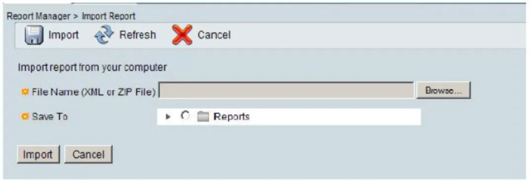 Figure 12: Importing Reports