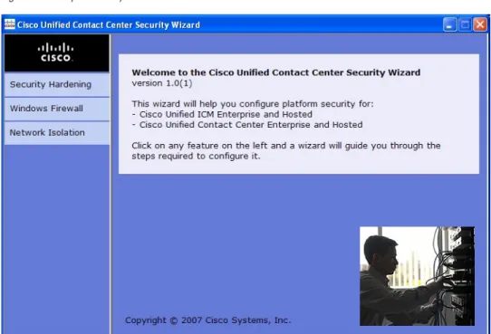 Figure 10: Example Security Wizard Welcome Panel