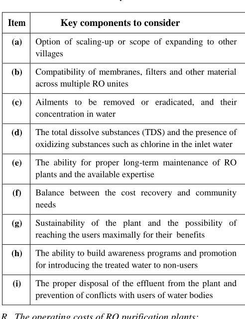 Table 5   Key Areas That Needs to Consider When Evaluating   to Purchase a 